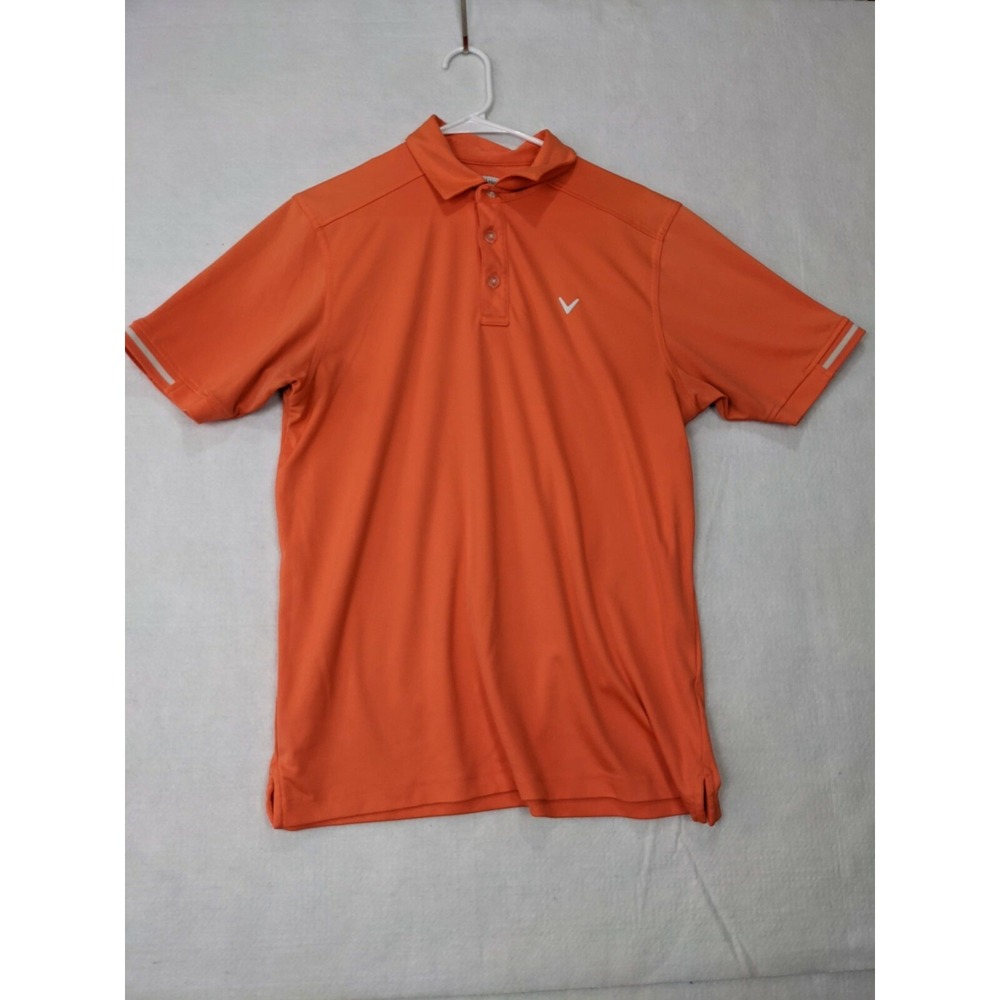 Callaway Mens Polo Shirt Sz M Polyester Orange